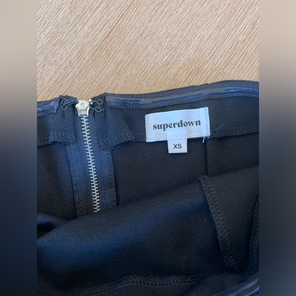 NWT Superdown Black Strapless Dress with Silver Sparkly Fringe - Picture 3 of 4